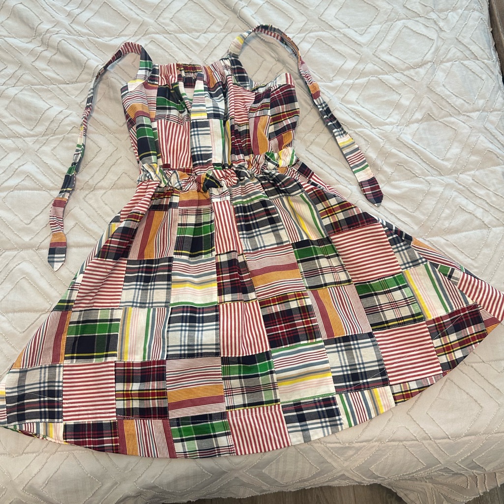 Euc Kelly’s Kids Patchwork Halter Top Dress Size 7-8